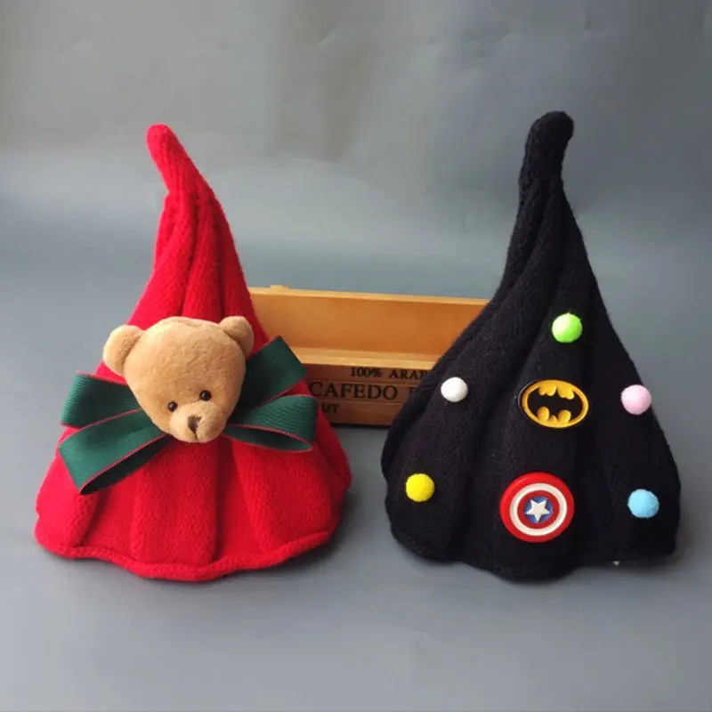 Зимняя вязаная шапка для маленьких девочек и мальчиков реквизит фотосессии