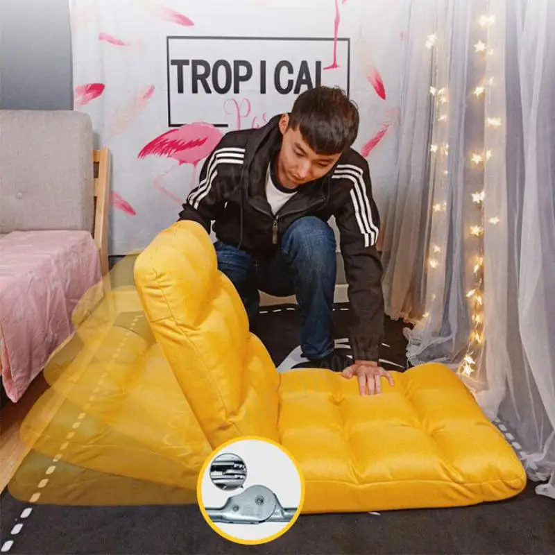 Lazy sofa tatami bed folding chair dormitory backrest recliner single small net red seat |