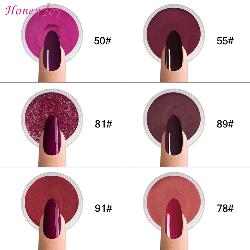 Очень тонкие ногти 10 г/28 г темно-красные фиолетовые серии Dip Powder для окунания