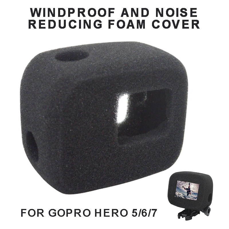

Защитный чехол Pohiks для камеры GoPro Hero 5/6/7, 1 шт., защита от ветра и шума