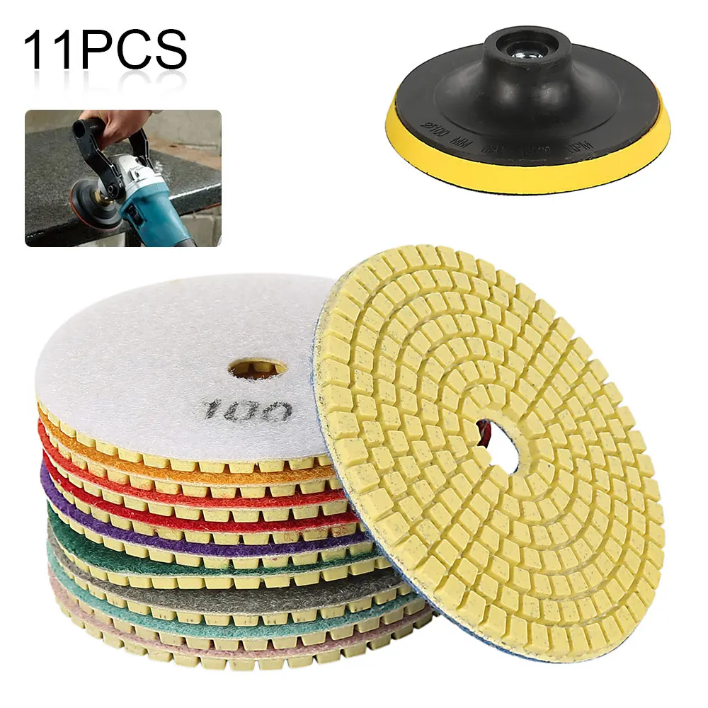 

10PCS Wet Diamond Polishing Pads Sanding Grinding Disc Tile Marble Granite Polisher Flexible Stone Ceramic Hand Tools