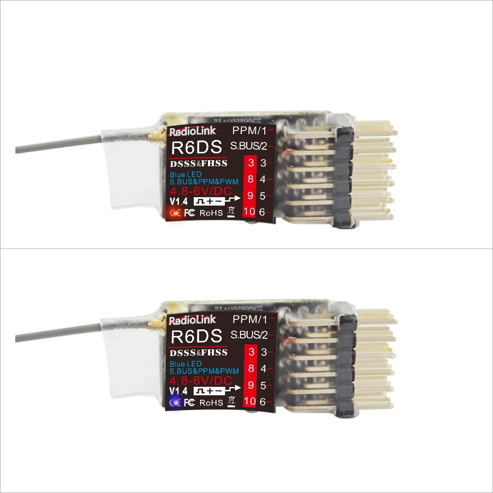 Радиоприемник радиоуправляемого передатчика Radiolink R6DS 2 4G 6/10 каналов SBUS/PWM/PPM для
