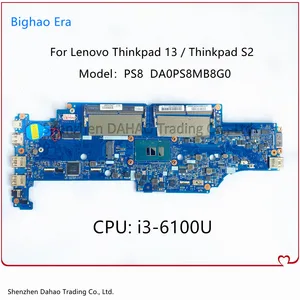 for lenovo thinkpad 13 thinkpad s2 ps8 laptop motherboard da0ps8mb8g0 with i3 6100u ddr4 100 fully tested fru 01ay549 01av600 free global shipping