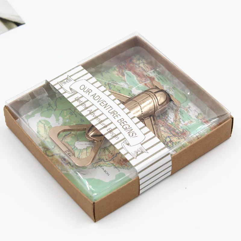 100 шт наше путешествие начать антикварный самолет открывалка для бутылок