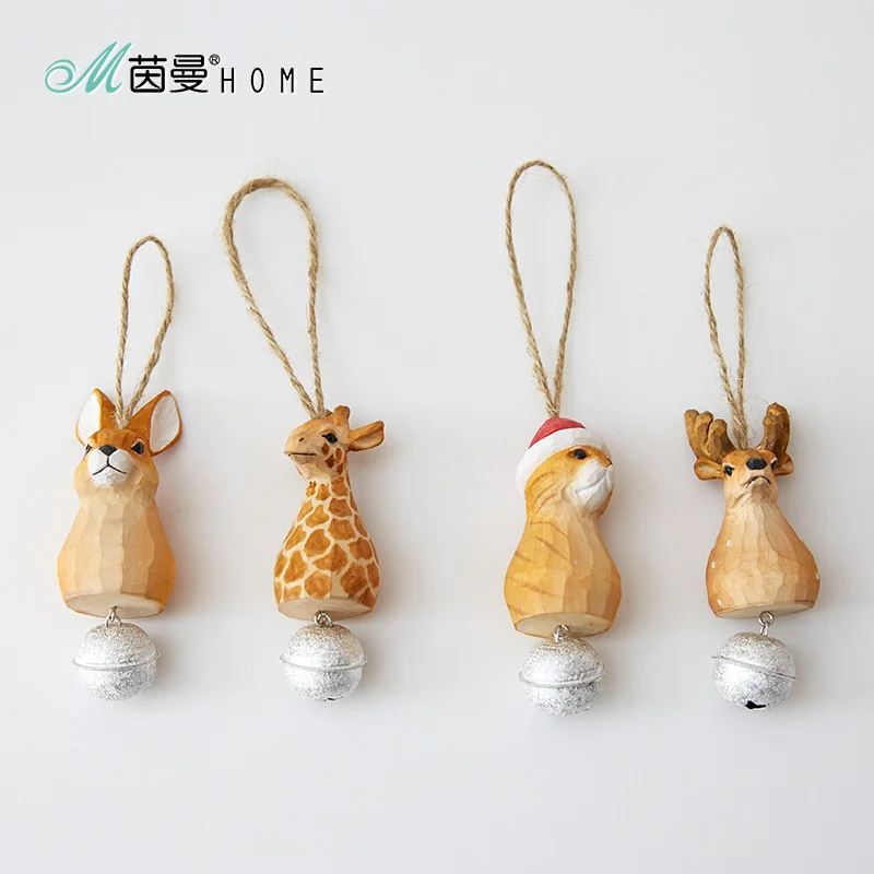 

Creative gifts hand carved ornaments, Christmas bell ornaments, car hanging accessories(A315)