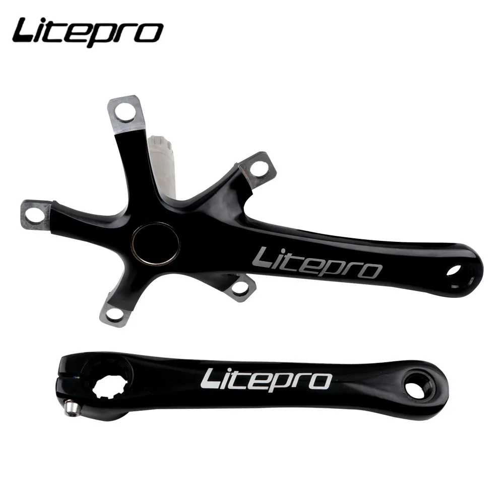 GOLDIX LP Klapp Fahrrad Kurbel Zahn crank set  gravel bike Litepro Aluminium Folding Bike Hohl Einer Kurbel 170mm BCD 130mm