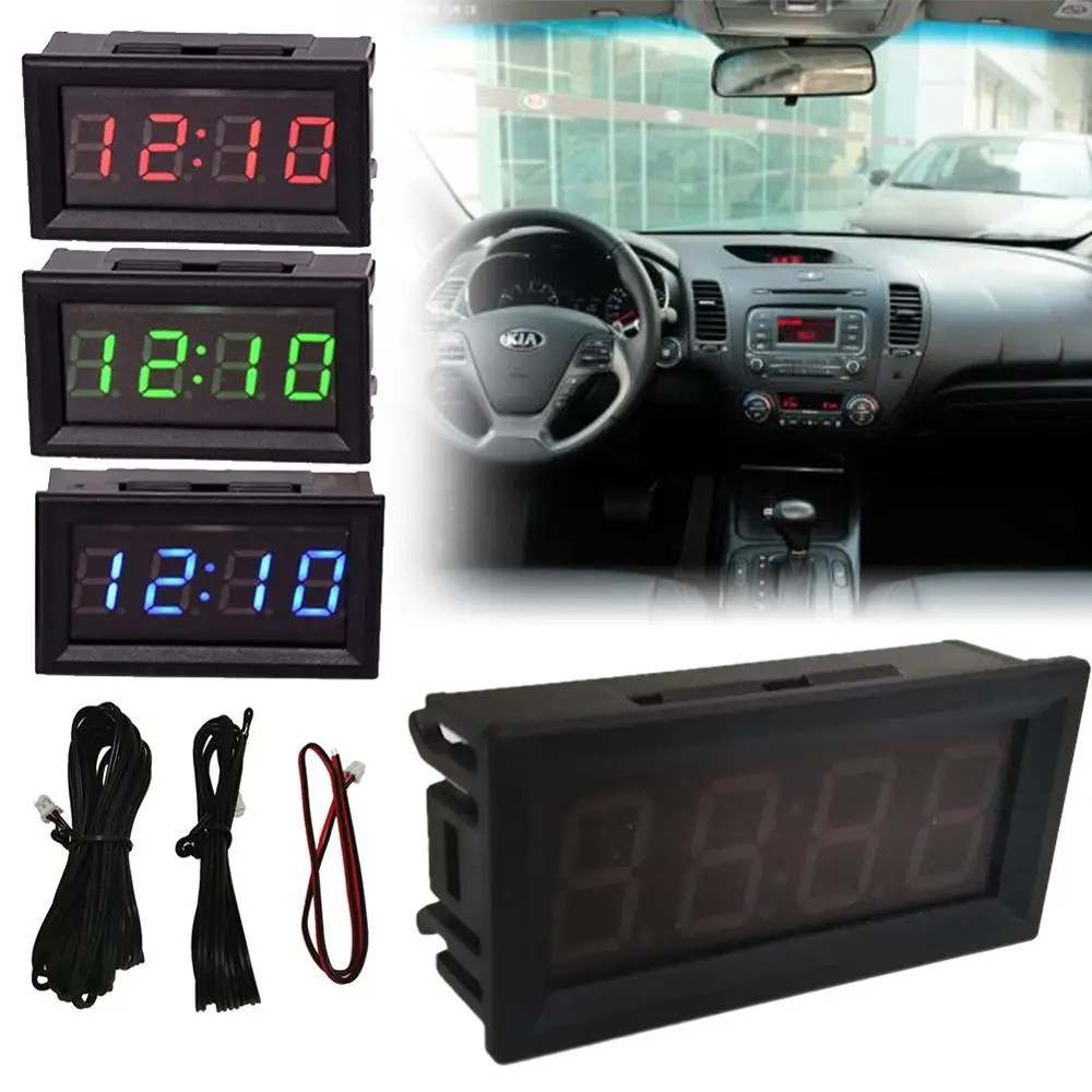 

Набор для самостоятельной сборки электронных часов для автомобилей, мотоциклов, таймер, цифровой светодиодный дисплей, отключение памяти, ...