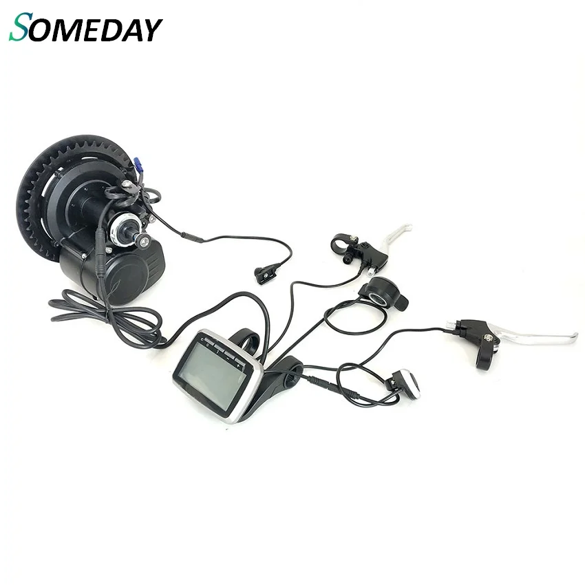 SOEMDAY TSDZ2 Midmotor 36/48V 250/350/500 Вт середине приводной двигатель для электрического велосипеда комплект крутящий момент Сенсор ЖК-дисплей Дисплей