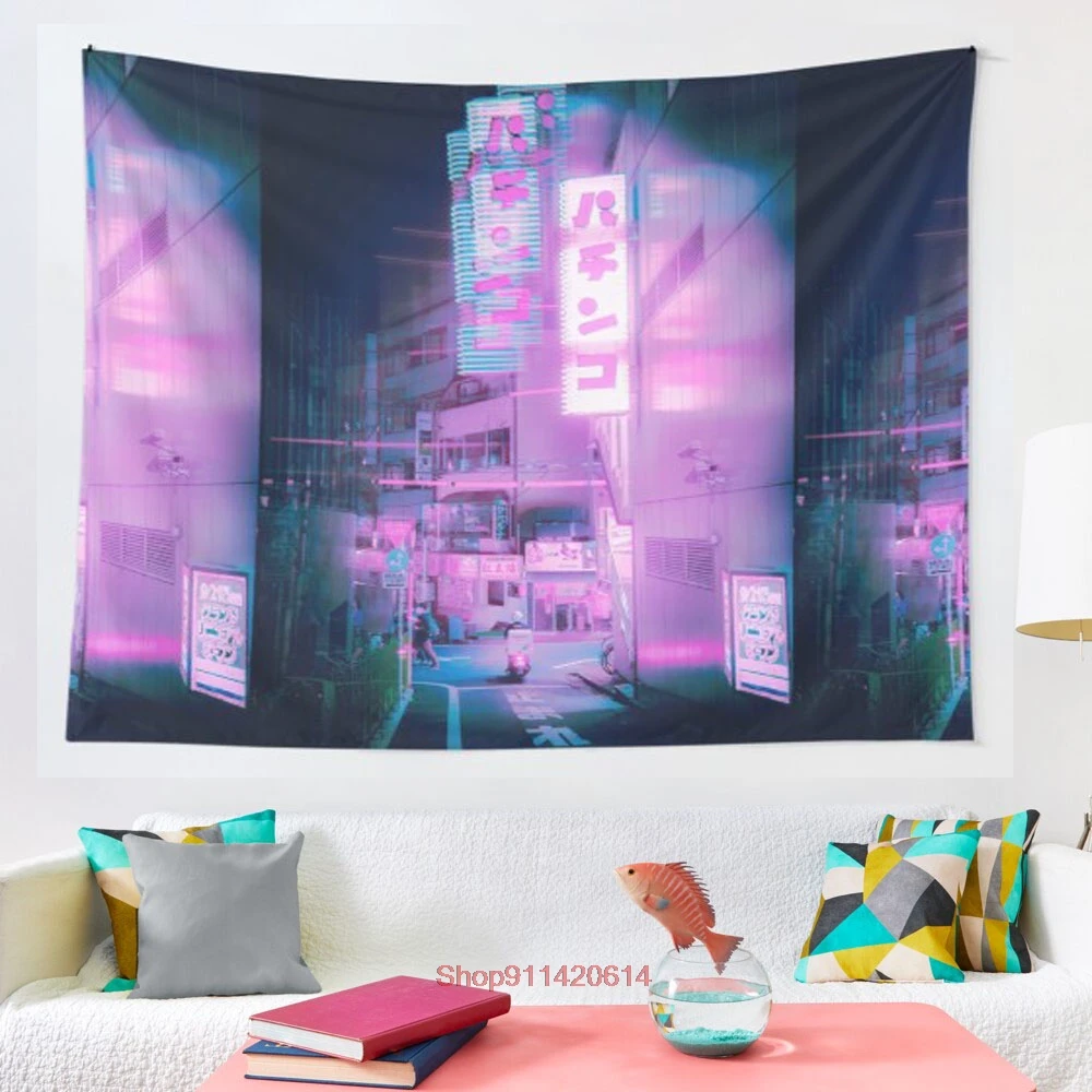 

Tokyo City Scape tapestry Wall Hanging Tapestries for Living Room Bedroom Decor