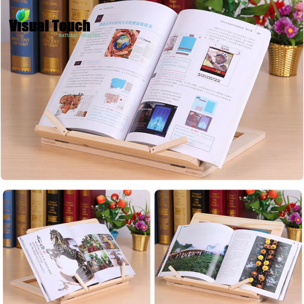 Многофункциональный деревянный держатель рецептов Книжная подставка для повара