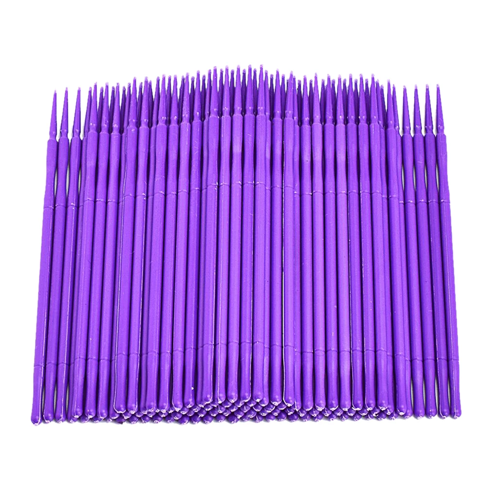 

100pcs Micro Swab Tip Brush Applicators for Eyelash Lash Extensions Makeup Cleaning Tools