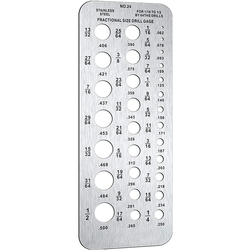 Манометр из нержавеющей стали для сверл размером 1/16 дюйма индекс диаметра 17