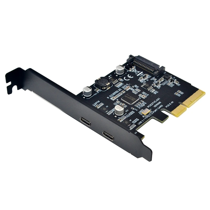 Плата расширения с 2 портами USB 3 1 на Type-C PCI-E 4X Gen2 10 Гбит/с C адаптер чипсет ASMedia ASM3142