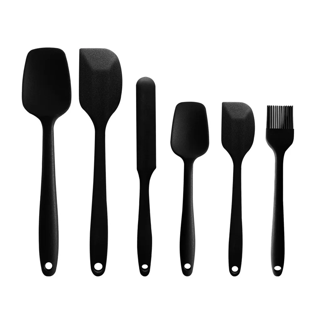 

6pcs Silicone Baking Spatula Set Kitchenware Cooking Tools Scrape Cream Utensils Baking Cake Brush Heat Resistant Kitchen Gadget