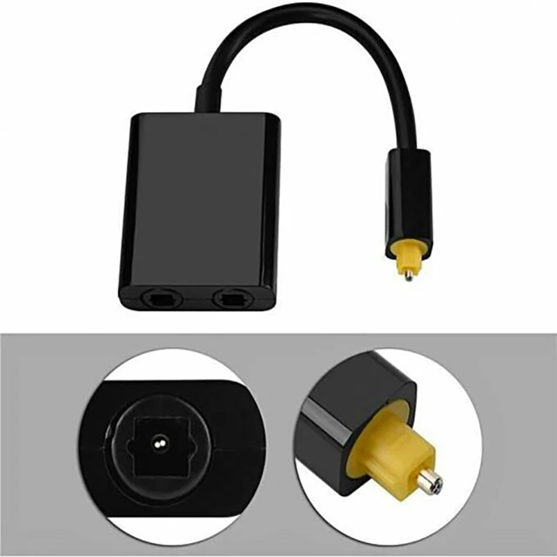 

Цифровой аудиоконвертер от 1 до 2, сплиттер-кабель, оптоволоконный адаптер для портативного цифрового аудиопереключателя Toslink, конвертер