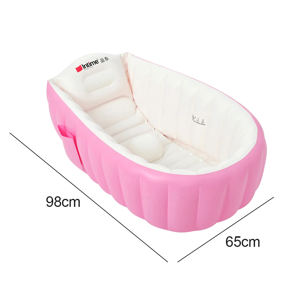 

Cute Infants Shower Basin Mini Toddler Swimming Pool for Water Game Baby Inflatable Bathtub Portable Anti Slip Foldable Children
