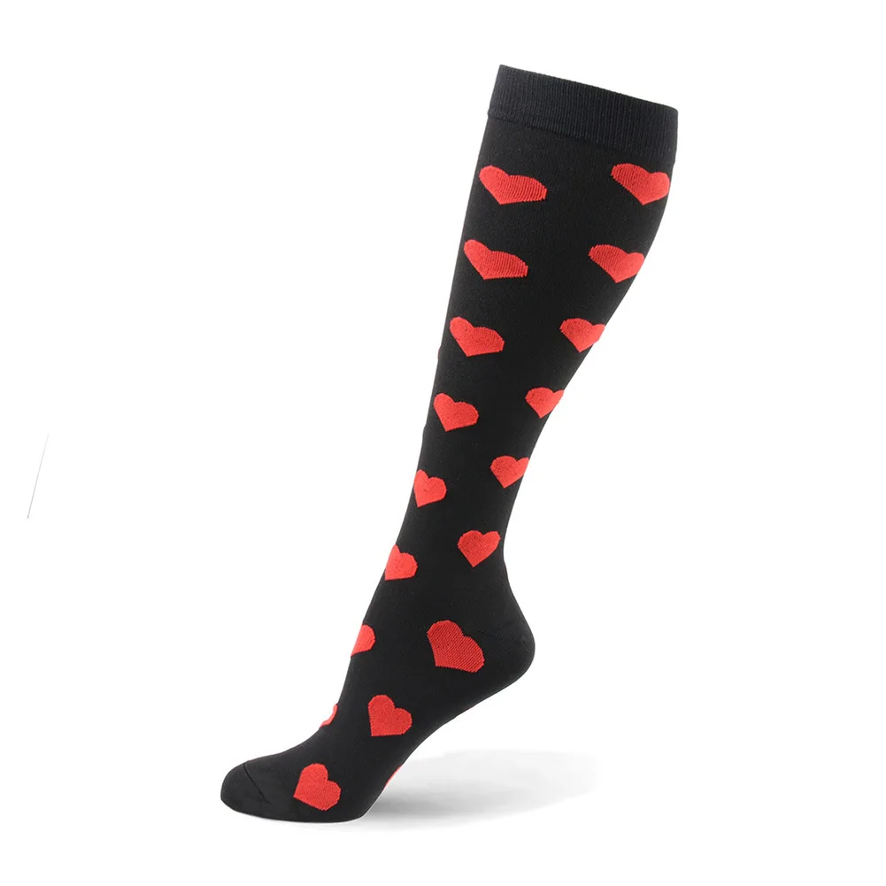 Pressure Socks Compression Socks 5 PAIRS Per Set Leg Protection Outdoor Sports Cycling Mountaineering Elastic Socks Heart