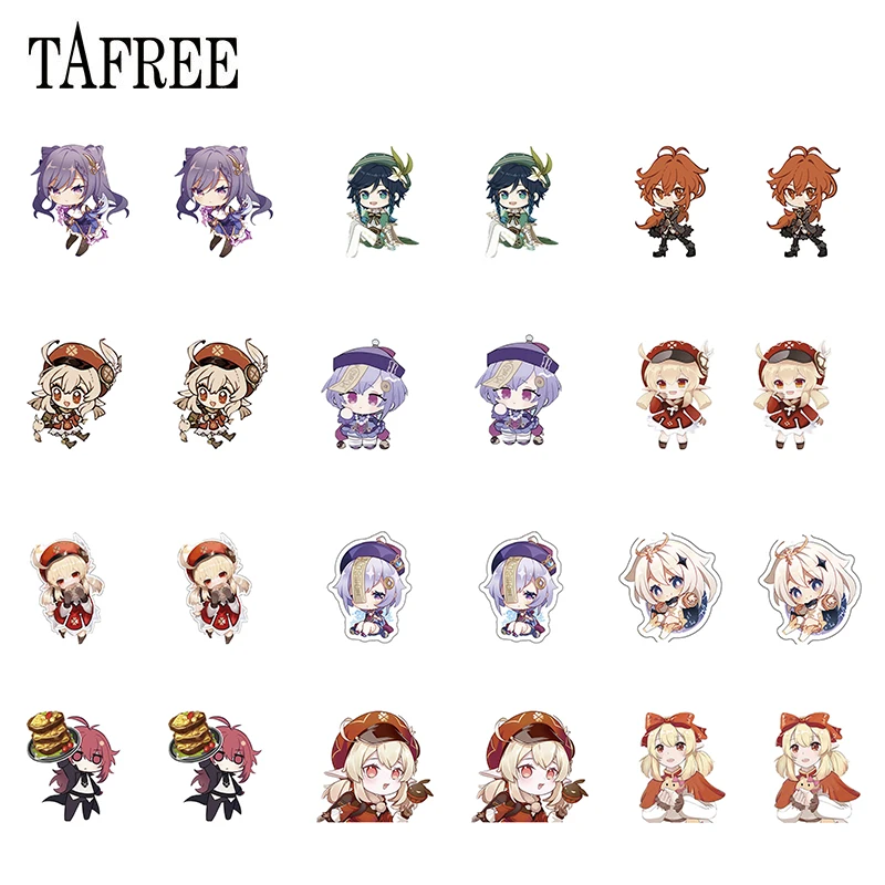 

TAFREE Abedo Dadalia Game Character Q Version Epoxy Resin Clip New Heat Shrinkable Ear Clip Earrings For Friends