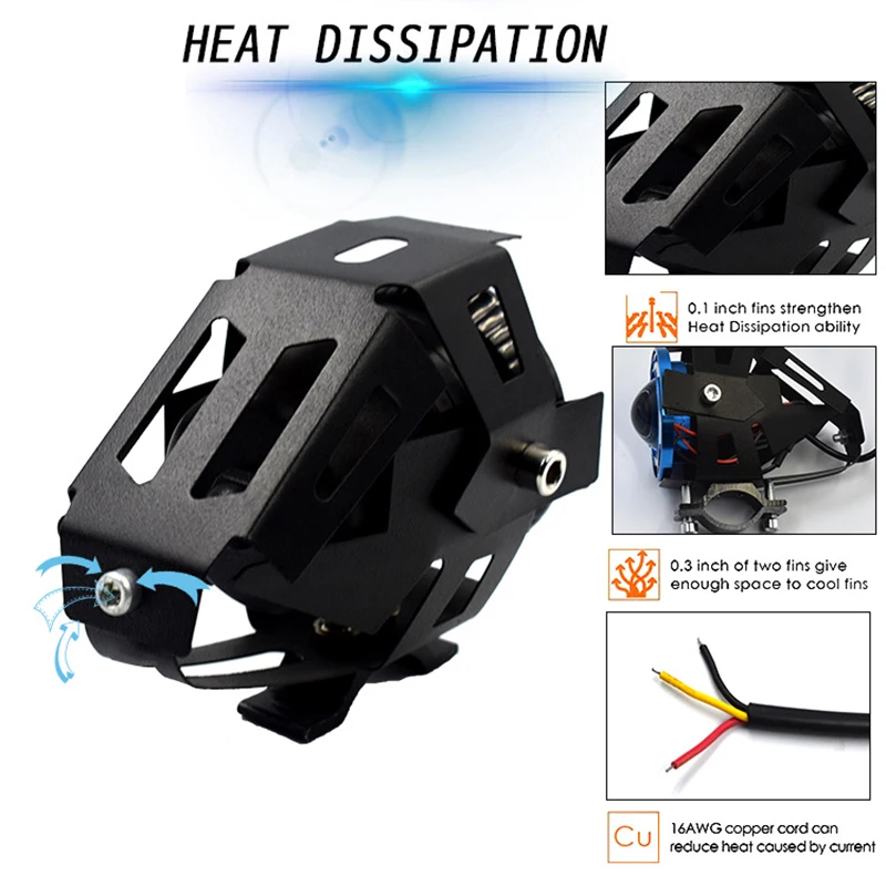Светодиодный противотуманный светильник s для moto rcycles U11 Angel Devil Eye, светодиодный фонарь, головной светильник, мото rcycle, скутер, фары мотоцикла, лампы, мото передний светильник