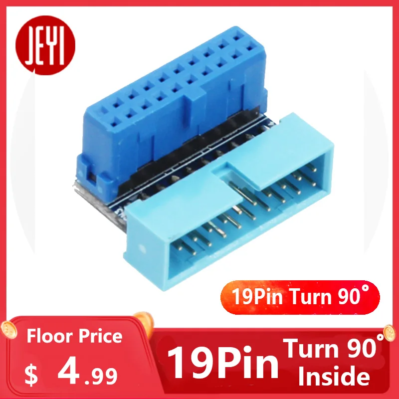 JEYI 19Pin до USB3.0 USB3.1 поворотный порт внутри снаружи расширение 20Pin Угловой 90 градусов