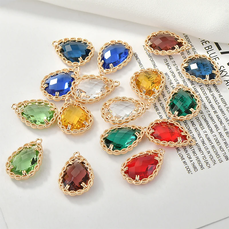 Минимальный заказ 20 шт./лот цвет стеклянный сердечник кружева в форме капли воды