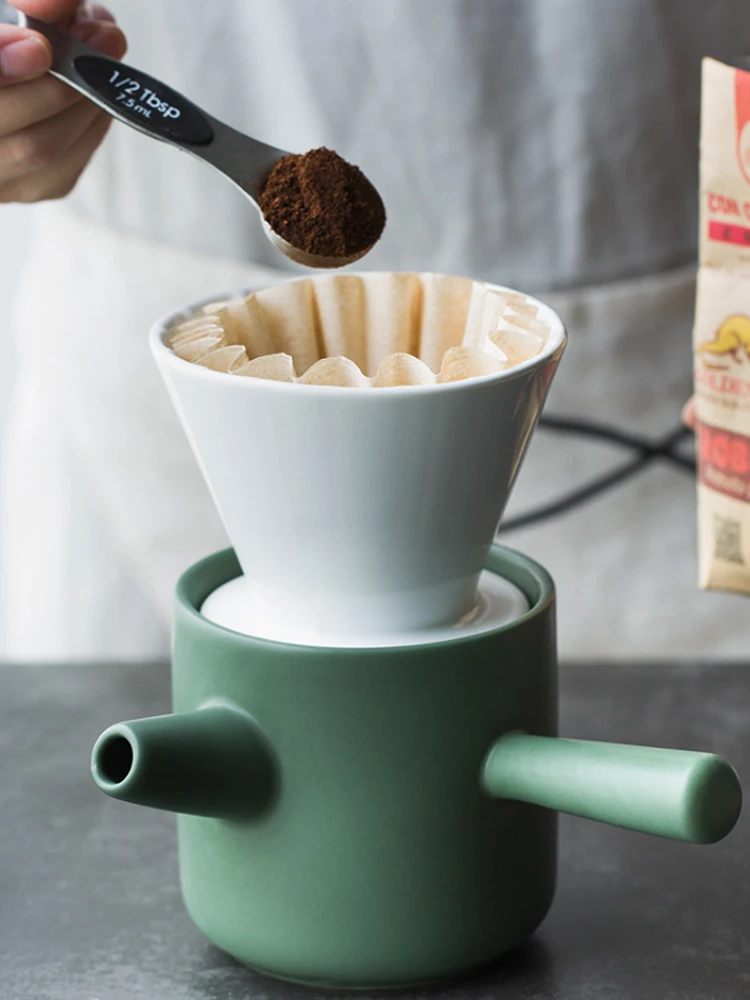 

Керамический набор для кофе, 450 мл, ручной заварки, Новые бытовые портативные комплекты для кофе, кофейная утварь, креативный костюм с фильтр...