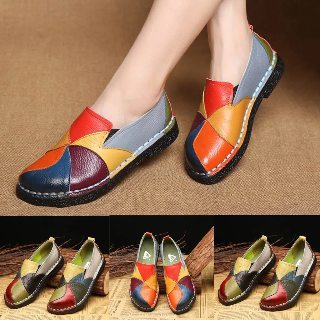 Женские мокасины на плоской подошве лоферы из натуральной кожи Балетки без