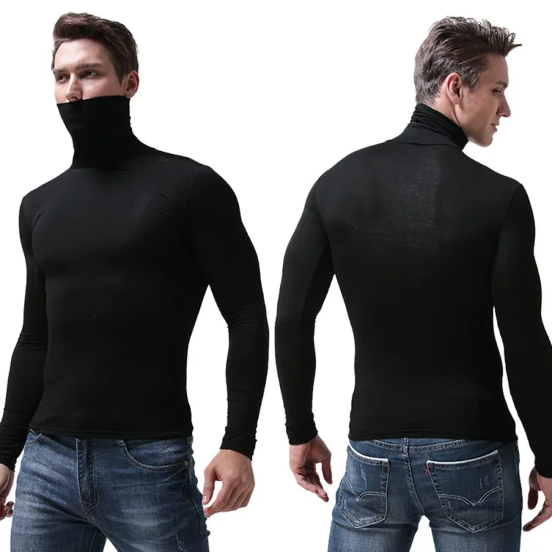 

Autumn And Winter New Bottoming Shirt Modal Thin Long-sleeved Thermal Underwear High Collar Long-sleeved Slim T-shirt