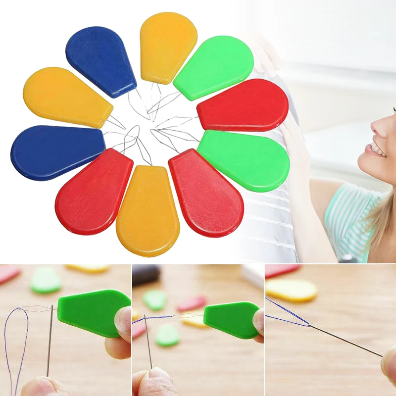 Новая продажа 10 шт./компл. игла Threader лук провода стежка вставить Швейные машины