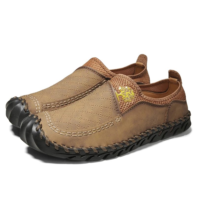 

Summer Men's Shoes Sneakers Leather Men's Loafers Designer Brand Men's Sneakers Driving Moccasins Breathable Outdoor Footwear