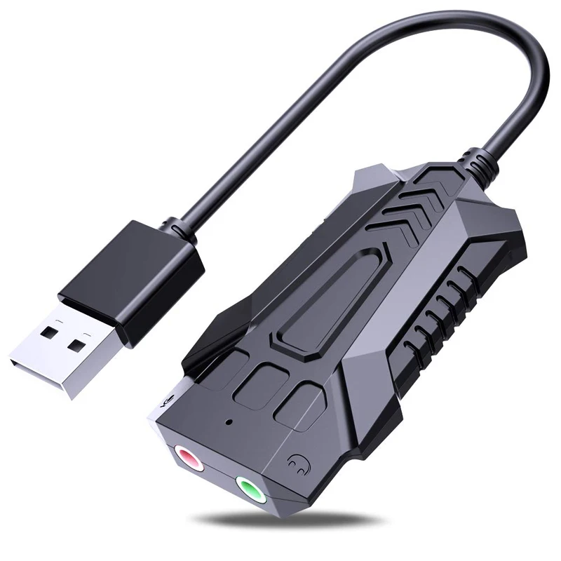 Звуковая карта мини внешний 3 5 мм USB адаптер для микрофона динамик аудио