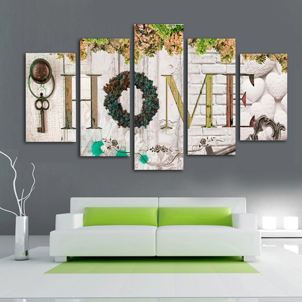 

5pcs/set Canvas Oil Painting Home Art Picture Printed Wall Vivid Modern Decor