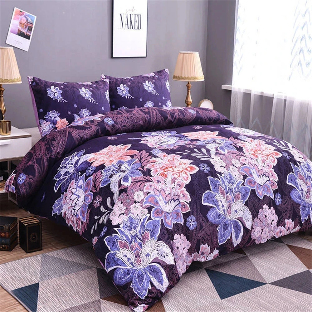 

Fashion Flowers Plants Leaves Bed Cover Simple Duvet Cover For Adult Child And Pillowcases Simple Luxury Comforter Bedding Set