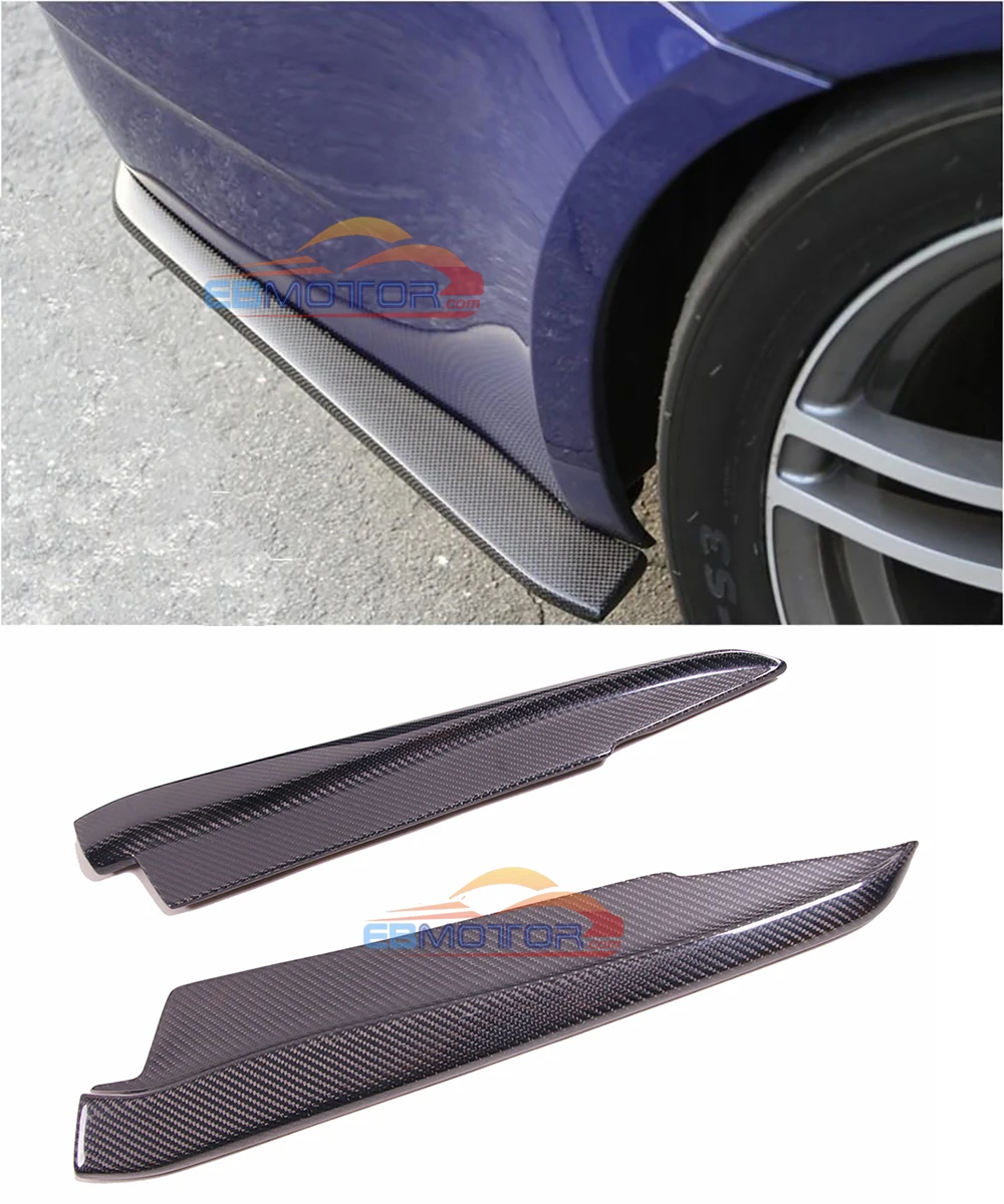 Реальные углеродного волокна заднего бампера боковой сплиттер спойлер