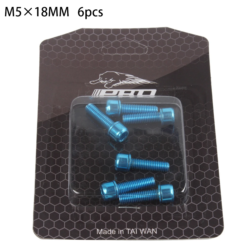 

M5*18mm Bolts Plated Bicycle Steering Handlebar Stem Screws Useful Durable