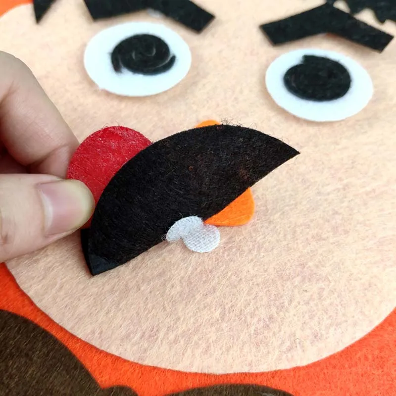 Kids Non-woven DIY Facial Face Expressions Assembling Matching Puzzle Jigsaw Recognition Moods Training Educational Toy | Игрушки и