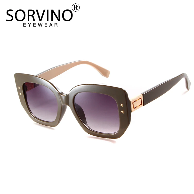 Женские квадратные ретро очки SORVINO праздничные солнцезащитные большого размера
