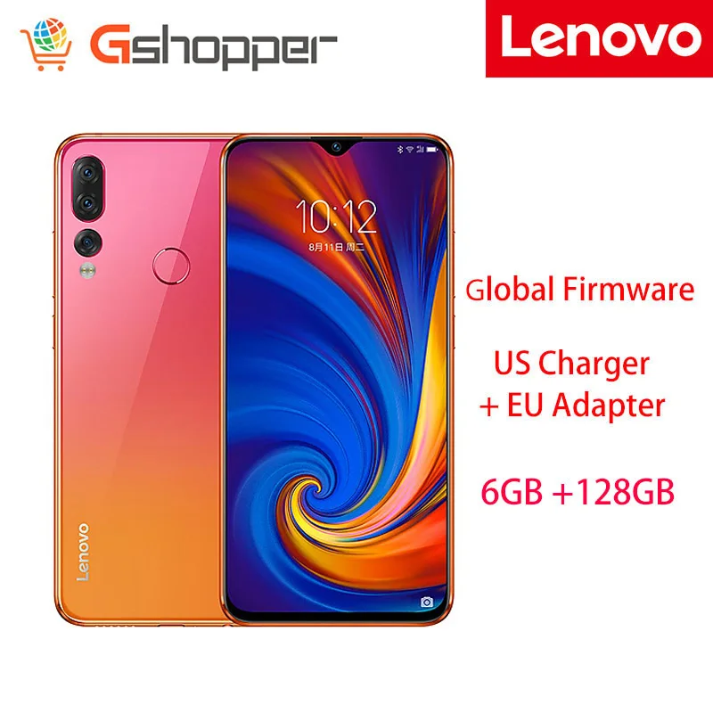 Orange CN 128GB Мобильный телефон lenovo Z5s с глобальной прошивкой, 6 ГБ, 64 ГБ/128 ГБ, с функцией распознавания лица, восьмиядерным процессором Snapdragon 710, 6,3 дюйма, Android P, тройная задняя камера, смартфон - Цвет: Orange CN 128GB