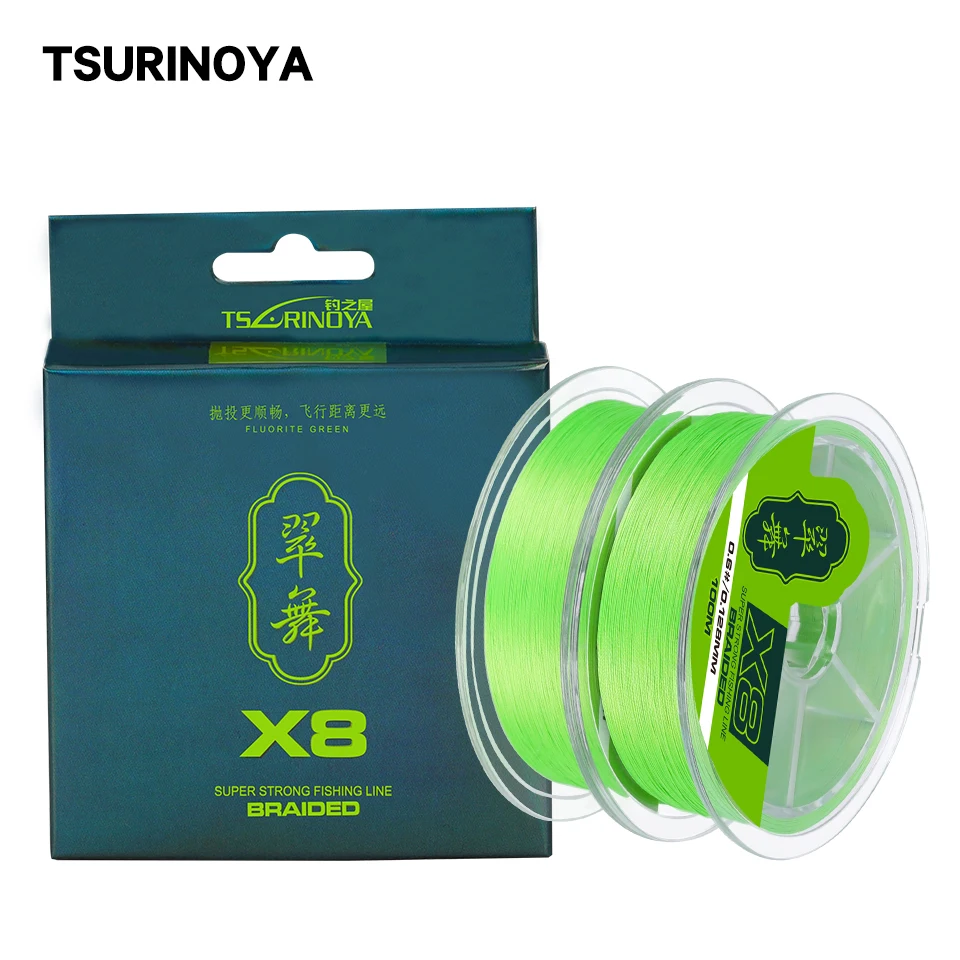 

TSURINOYA X8 100M 150M 8 Strands Braided Fishing Line Saltwater High Strength 14-50LB Multifilament Fishing PE Line