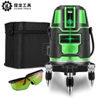 Самонивелирующийся зеленый лазерный уровень с перекрестными линиями, 360, 35 нм