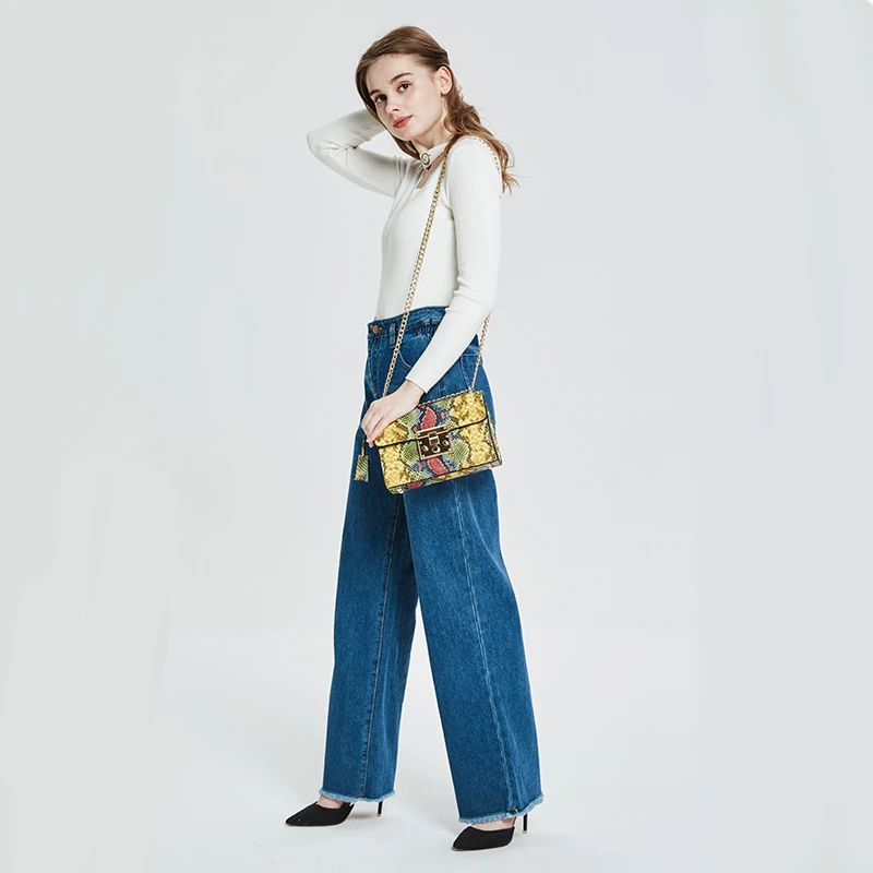 

Designer Woman Handbags High Quality Chain Female Crossbody Bags Leather Famous Brand Hand Bag Ladies Messenger Bags Sac A Main