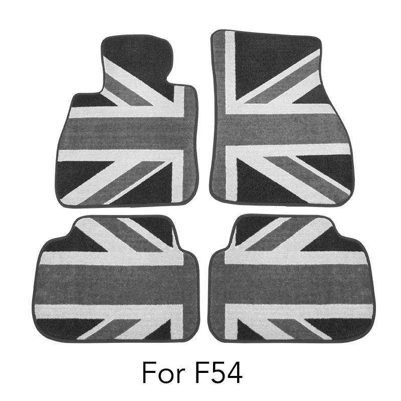 Gray F54 Автомобильные коврики, Нескользящие Коврики для ног, ковровое покрытие для Mini Cooper R55 R56 R57 R60 R61 F54 F55 F56 F57 F60 земляк, аксессуары - Название цвета: Gray F54