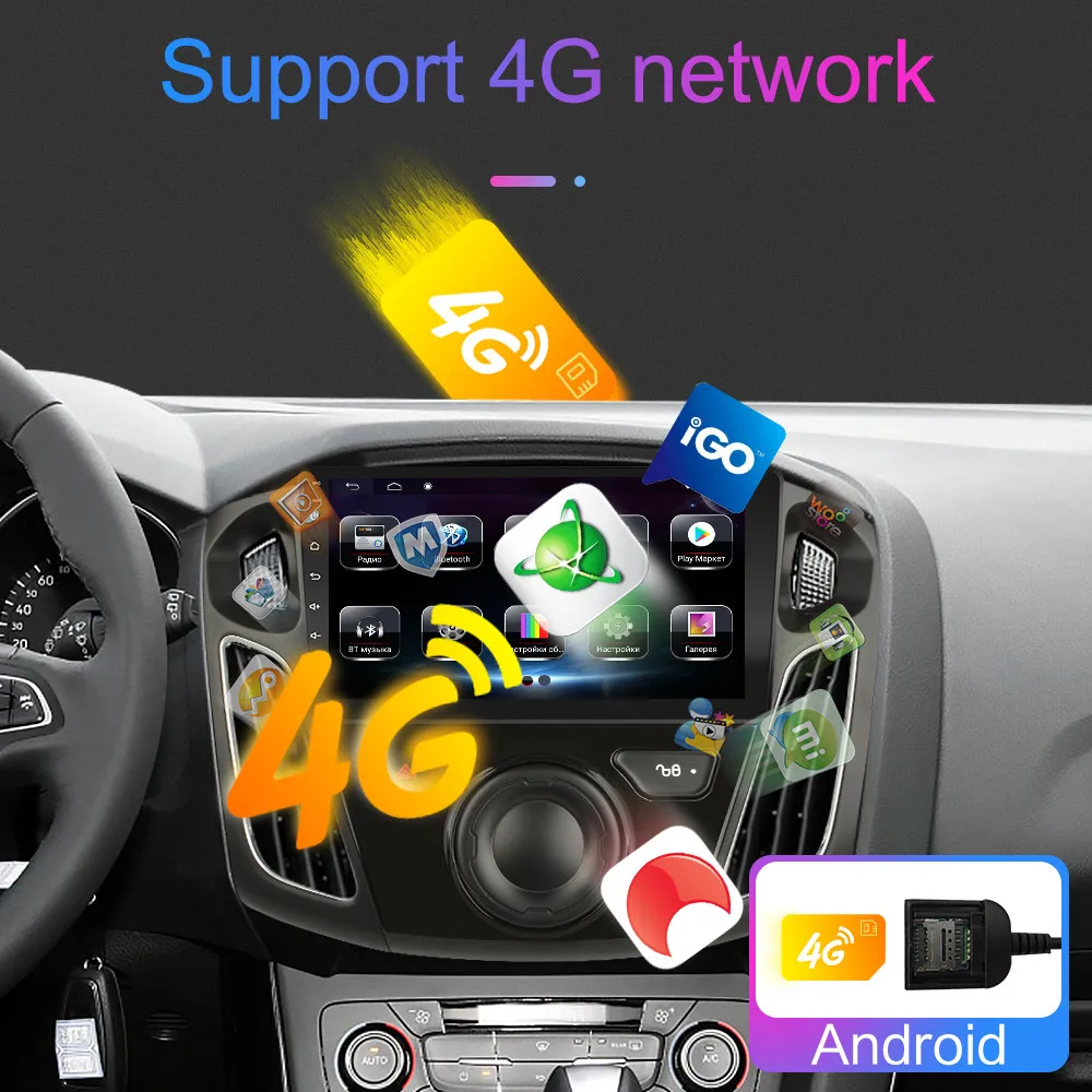 Автомобильный мультимедийный плеер 2 Гб ОЗУ Android 8 1 для Ford Focus 3 Mk 2012 2013 2014 2015 2016 2017