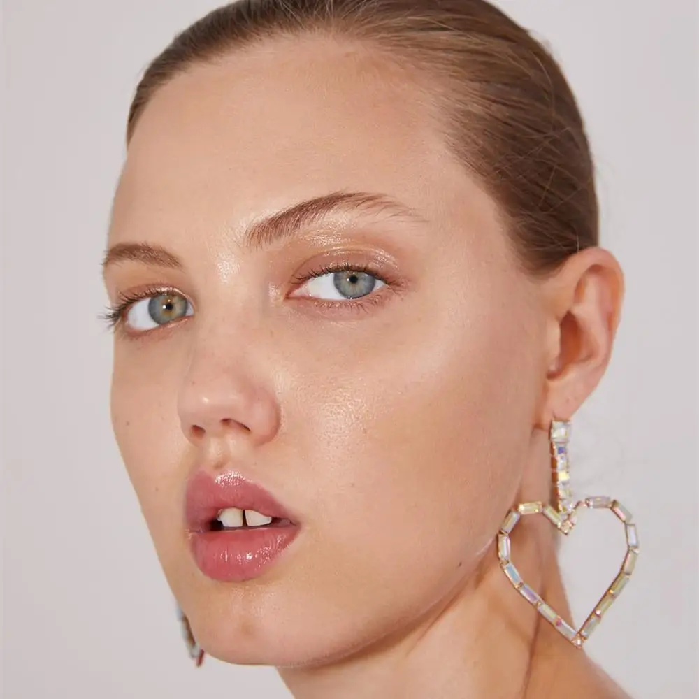 Boho серьги из сплава в форме листка для женщин этническое сердце стекло девочек 2019