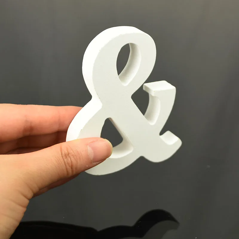 

1pc White Wood Wooden Letters DIY Freestanding Alphabet Personalised Name Design for Birthday Home Wedding Party Decoration