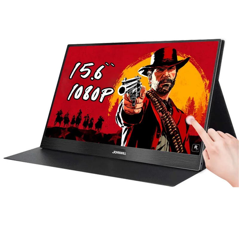 Портативный ЖК монитор hd сенсорный экран для ПК 15 6 дюйма usb type c hdmi ноутбука