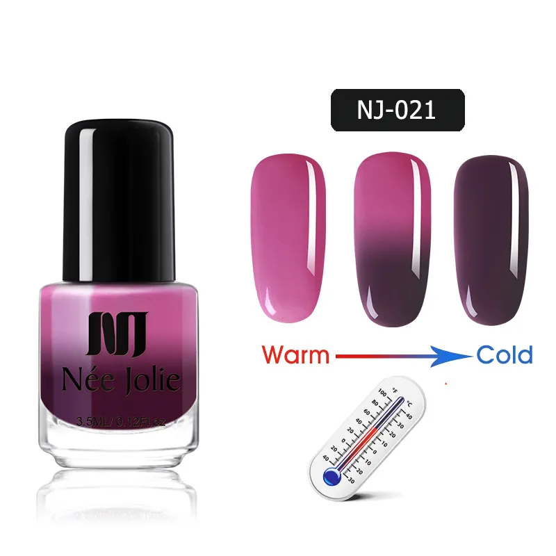 3.5ml - NJ-0021 NEE JOLIE 3,5 мл температурный меняющий цвет термальный лак для ногтей блестящий эффект Быстросохнущий маникюрный лак градиентный лак для ногтей - Цвет: 3.5ml - NJ-0021