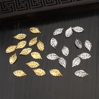 2020new 100pcs small iron leaves button for diy jewelry earring pendants or hair accessoriess bt35