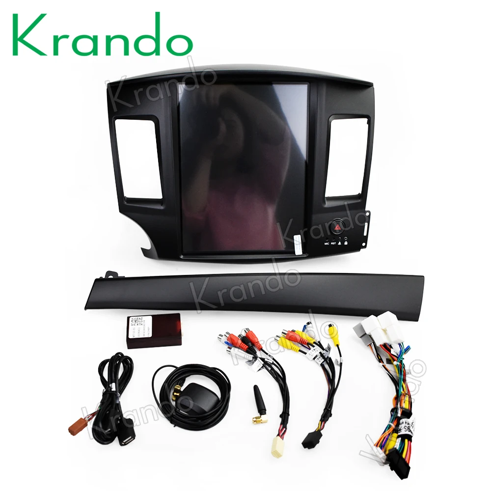 Krando Android 8,1 12," Tesla вертикальный экран Автомобильный Радио плеер gps для Mitsubishi Lancer 2007- навигация Мультимедиа