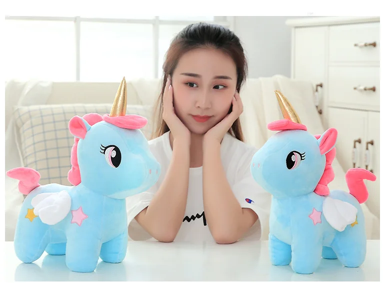 10/20/26 см Kawaii мягкие игрушки Единорог плюшевая кукла, кукла с подушкой для сна Детская комната Декор в виде животного мягкая Набивная игрушка; подарок на день рождения